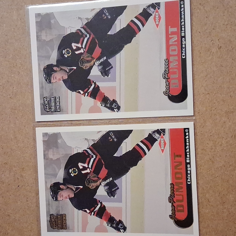 Jean-Pierre Dumont Blackhawks Hockey Cards
